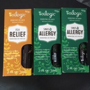 3 New Oilogic Holistic Oils Sinus Allergy, itch